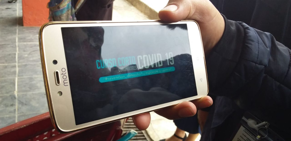 Accessing 'microtraining' course content with smartphones anytime and anywhere.