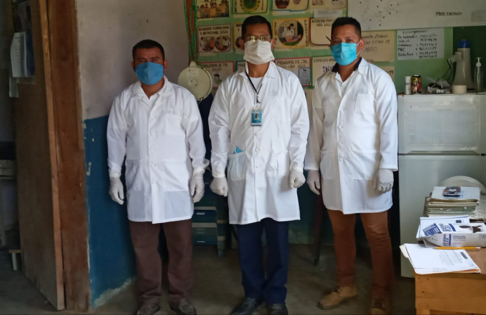 Frontline health workers at a rural health facility.
